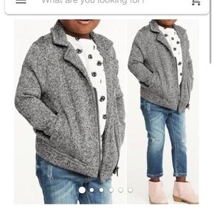 🐝 Girl’s Sweater Moto Jacket
